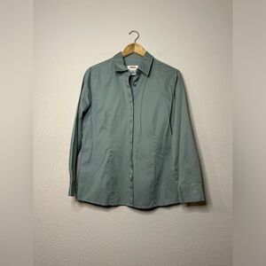 Talbots Sage Green Button Down Size Petite Medium